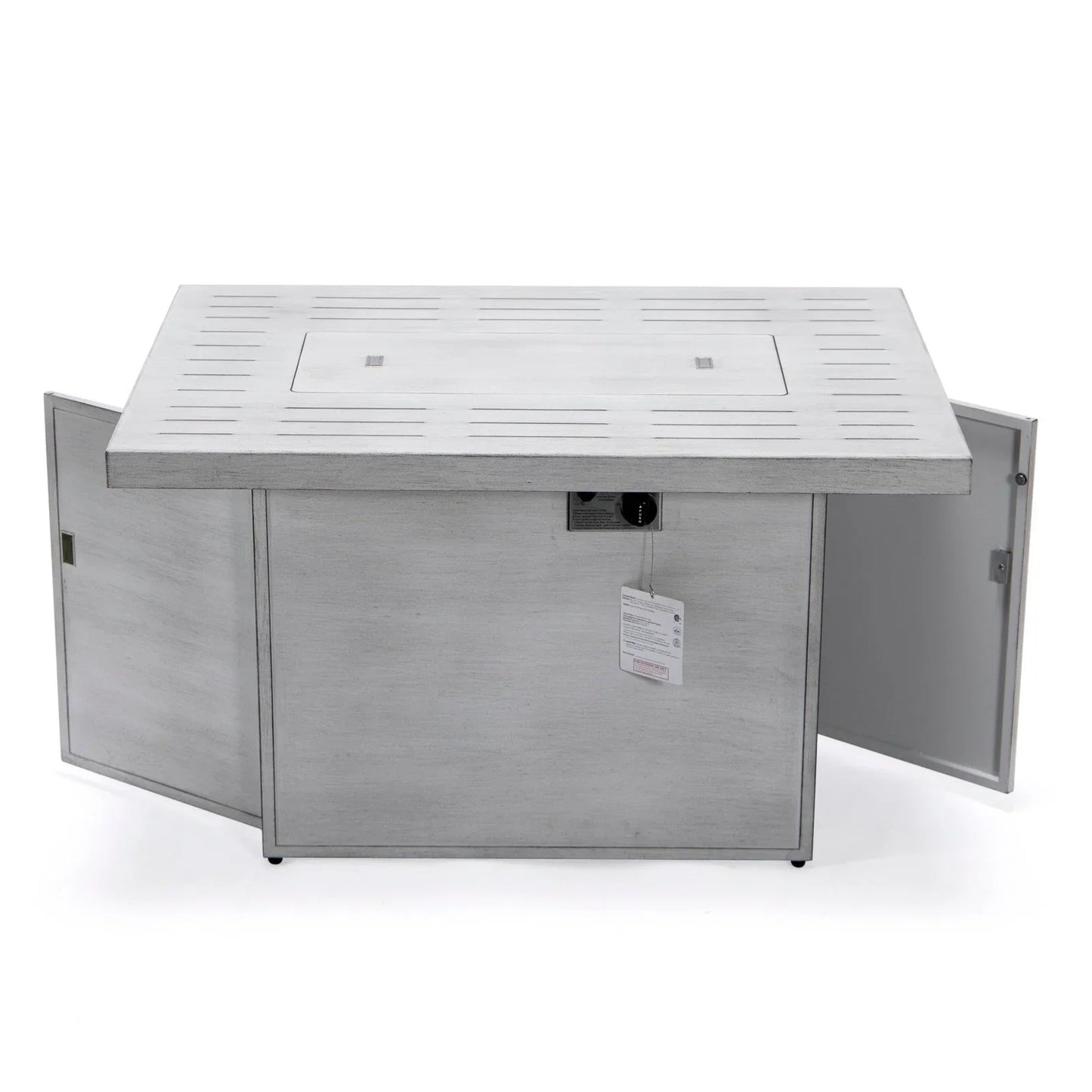 Chelsea Patio Modern Black Aluminum Propane Fire Pit Table - Elax Furniture