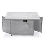 Chelsea Patio Modern Black Aluminum Propane Fire Pit Table - Elax Furniture