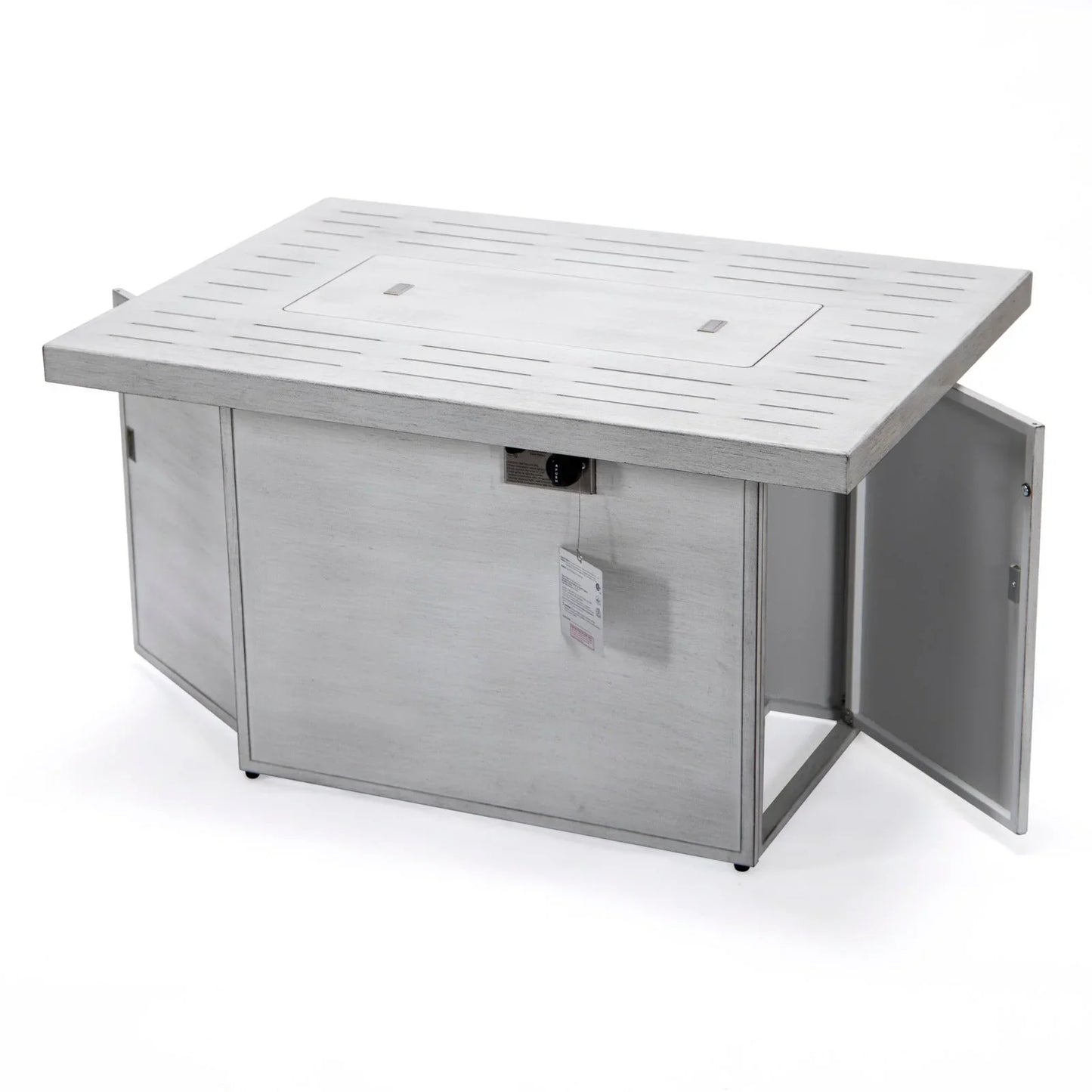 Chelsea Patio Modern Black Aluminum Propane Fire Pit Table - Elax Furniture