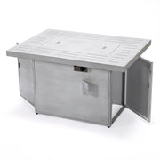 Chelsea Patio Modern Black Aluminum Propane Fire Pit Table - Elax Furniture