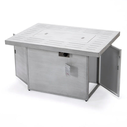 Chelsea Patio Modern Black Aluminum Propane Fire Pit Table - Elax Furniture