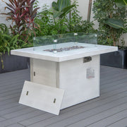 Chelsea Patio Modern Black Aluminum Propane Fire Pit Table - Elax Furniture