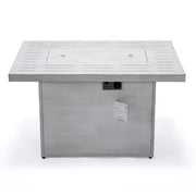 Chelsea Patio Modern Black Aluminum Propane Fire Pit Table - Elax Furniture