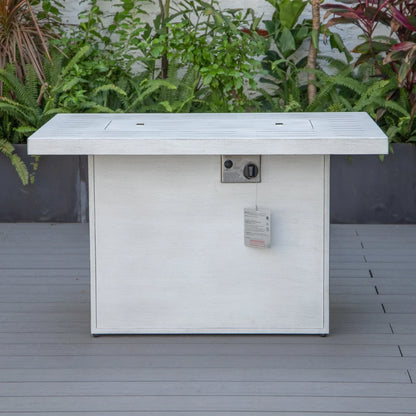 Chelsea Patio Modern Black Aluminum Propane Fire Pit Table - Elax Furniture