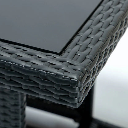 Mace Patio Modern Wicker Propane Fire Pit Table - Elax Furniture