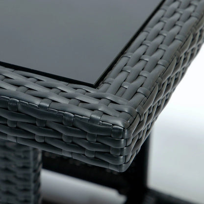 Mace Patio Modern Wicker Propane Fire Pit Table - Elax Furniture