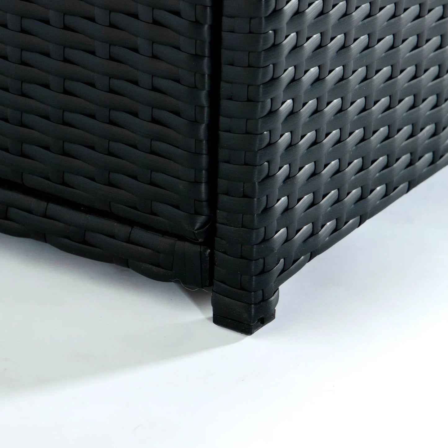 Mace Patio Modern Wicker Propane Fire Pit Table - Elax Furniture