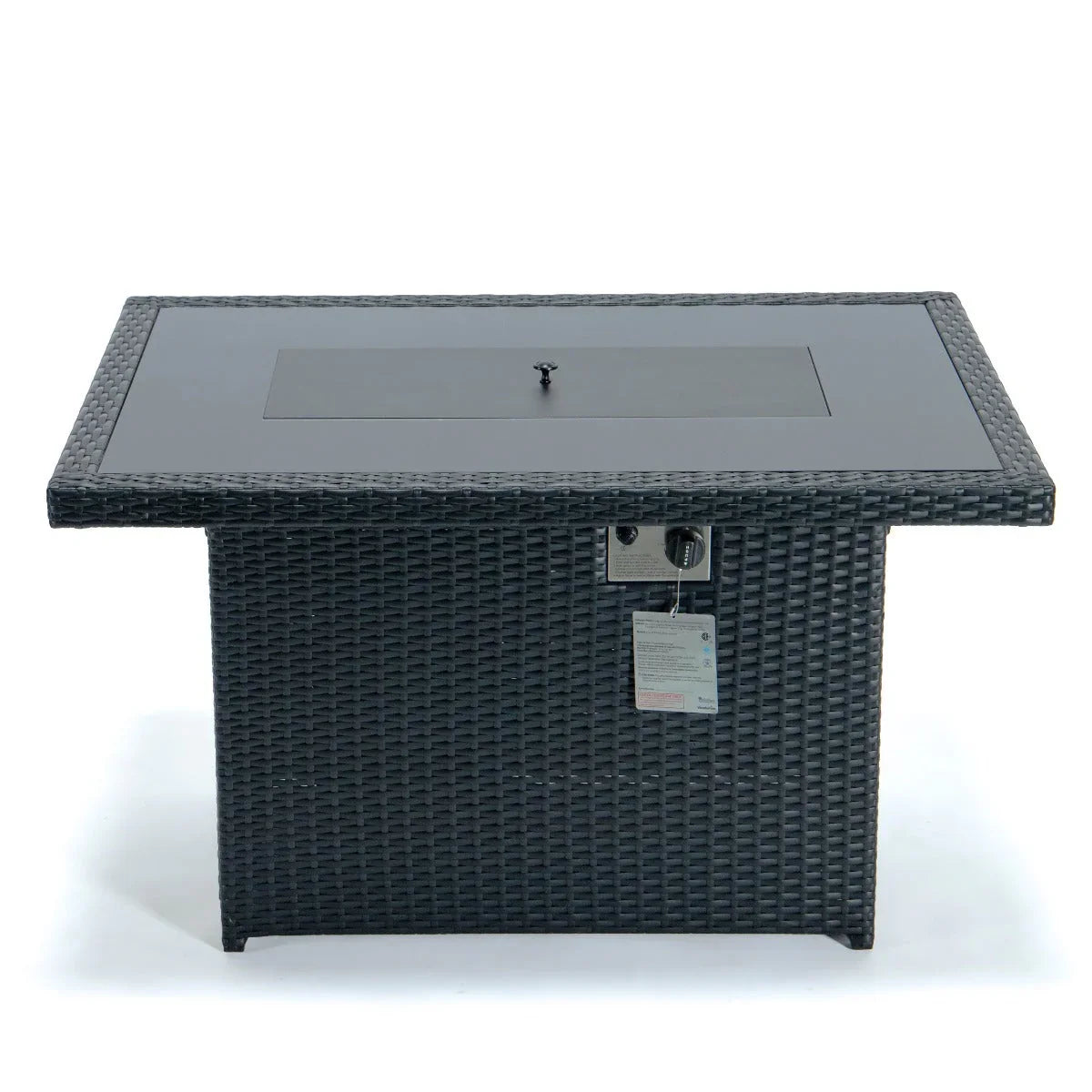Mace Patio Modern Wicker Propane Fire Pit Table - Elax Furniture
