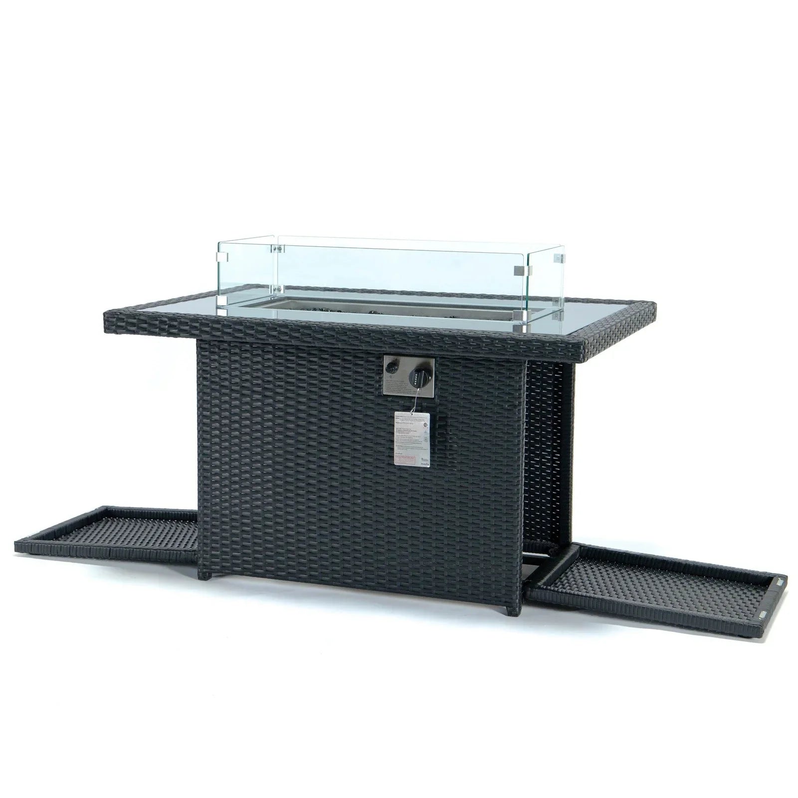 Mace Patio Modern Wicker Propane Fire Pit Table - Elax Furniture