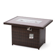 Mace Patio Modern Wicker Propane Fire Pit Table - Elax Furniture