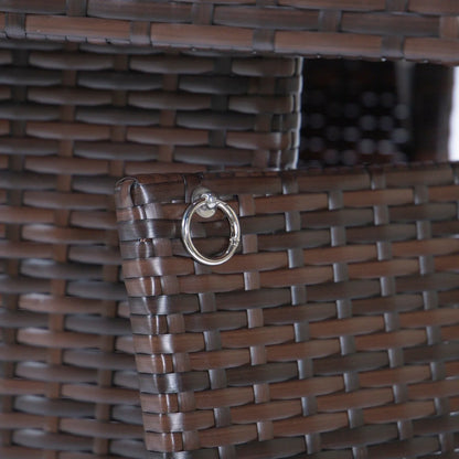 Mace Patio Modern Wicker Propane Fire Pit Table - Elax Furniture