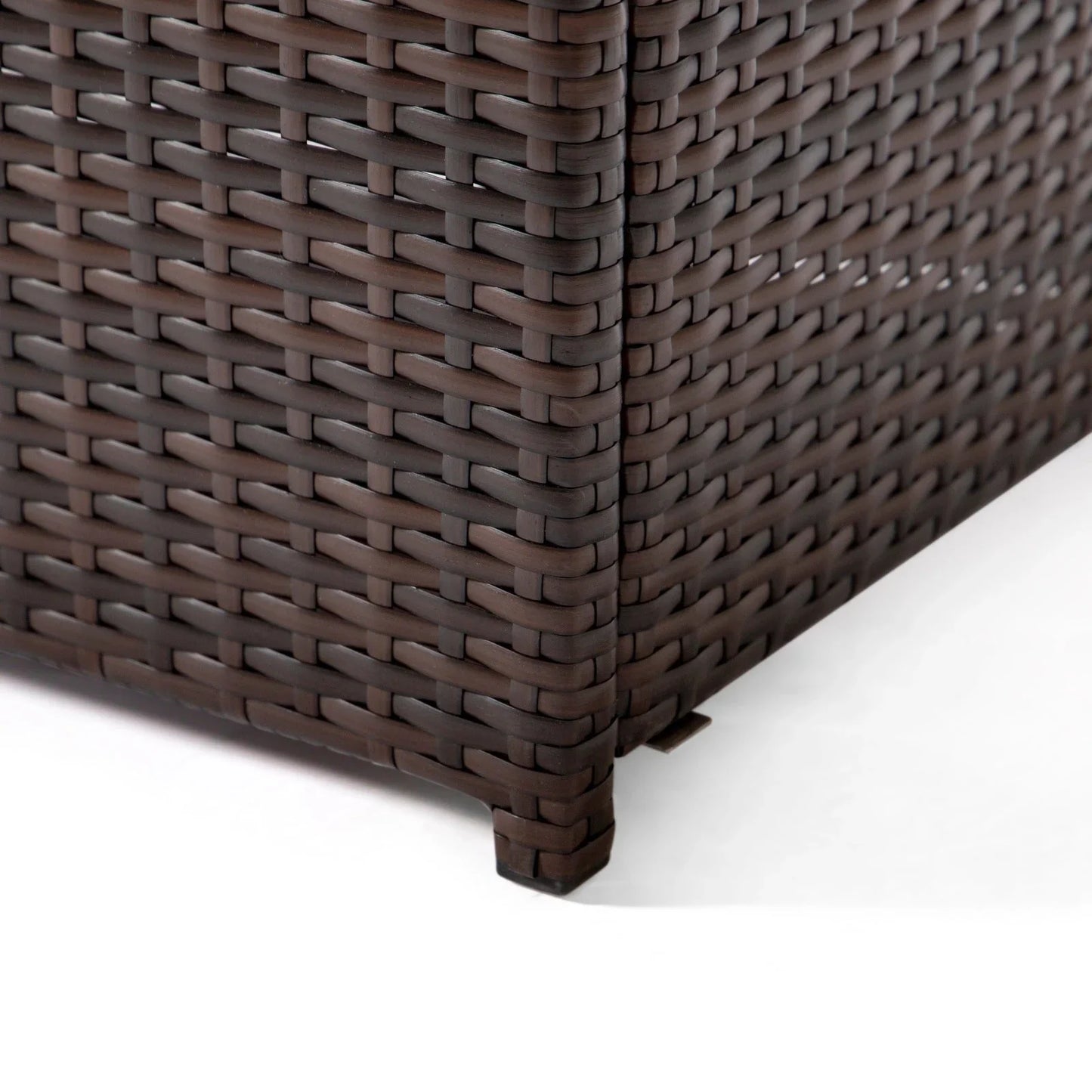 Mace Patio Modern Wicker Propane Fire Pit Table - Elax Furniture