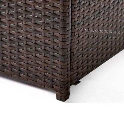 Mace Patio Modern Wicker Propane Fire Pit Table - Elax Furniture