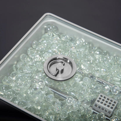 Mace Patio Modern Wicker Propane Fire Pit Table - Elax Furniture