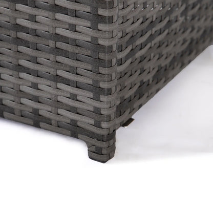 Mace Patio Modern Wicker Propane Fire Pit Table - Elax Furniture