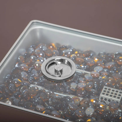 Mace Patio Modern Wicker Propane Fire Pit Table - Elax Furniture