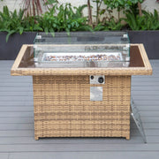 Mace Patio Modern Wicker Propane Fire Pit Table - Elax Furniture