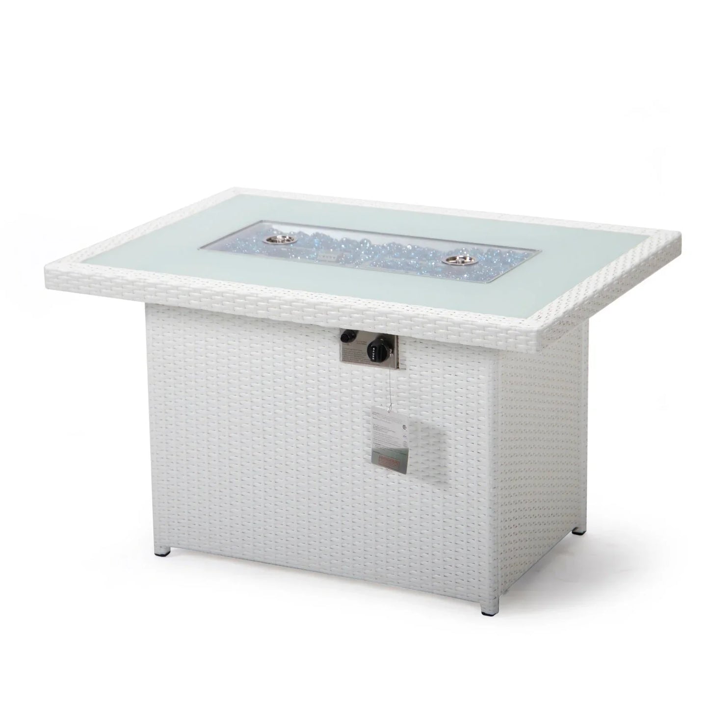 Mace Patio Modern Wicker Propane Fire Pit Table - Elax Furniture