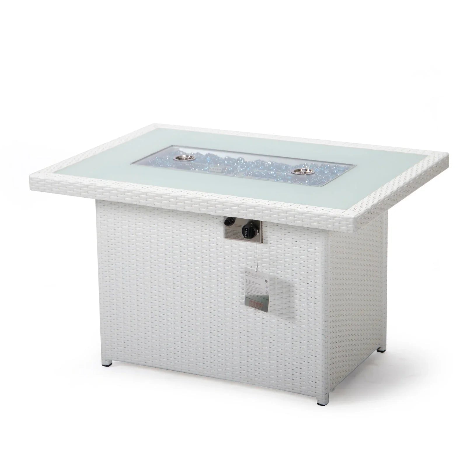 Mace Patio Modern Wicker Propane Fire Pit Table - Elax Furniture