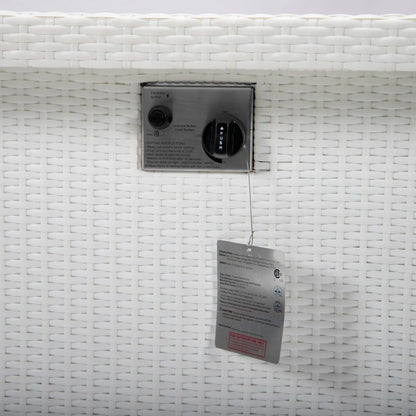 Mace Patio Modern Wicker Propane Fire Pit Table - Elax Furniture