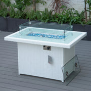 Mace Patio Modern Wicker Propane Fire Pit Table - Elax Furniture