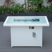 Mace Patio Modern Wicker Propane Fire Pit Table - Elax Furniture