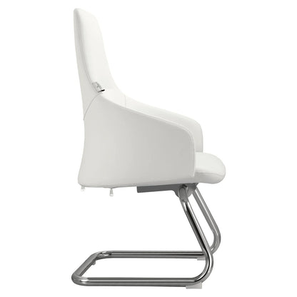 Celeste Leather Conference Office Chair with Upholstered Seat and Armrest - Elax Furniture