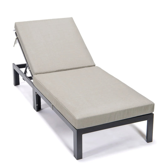 Chelsea Aluminum Outdoor Chaise Lounge Chair with Removable Cushions - Elax Furniture