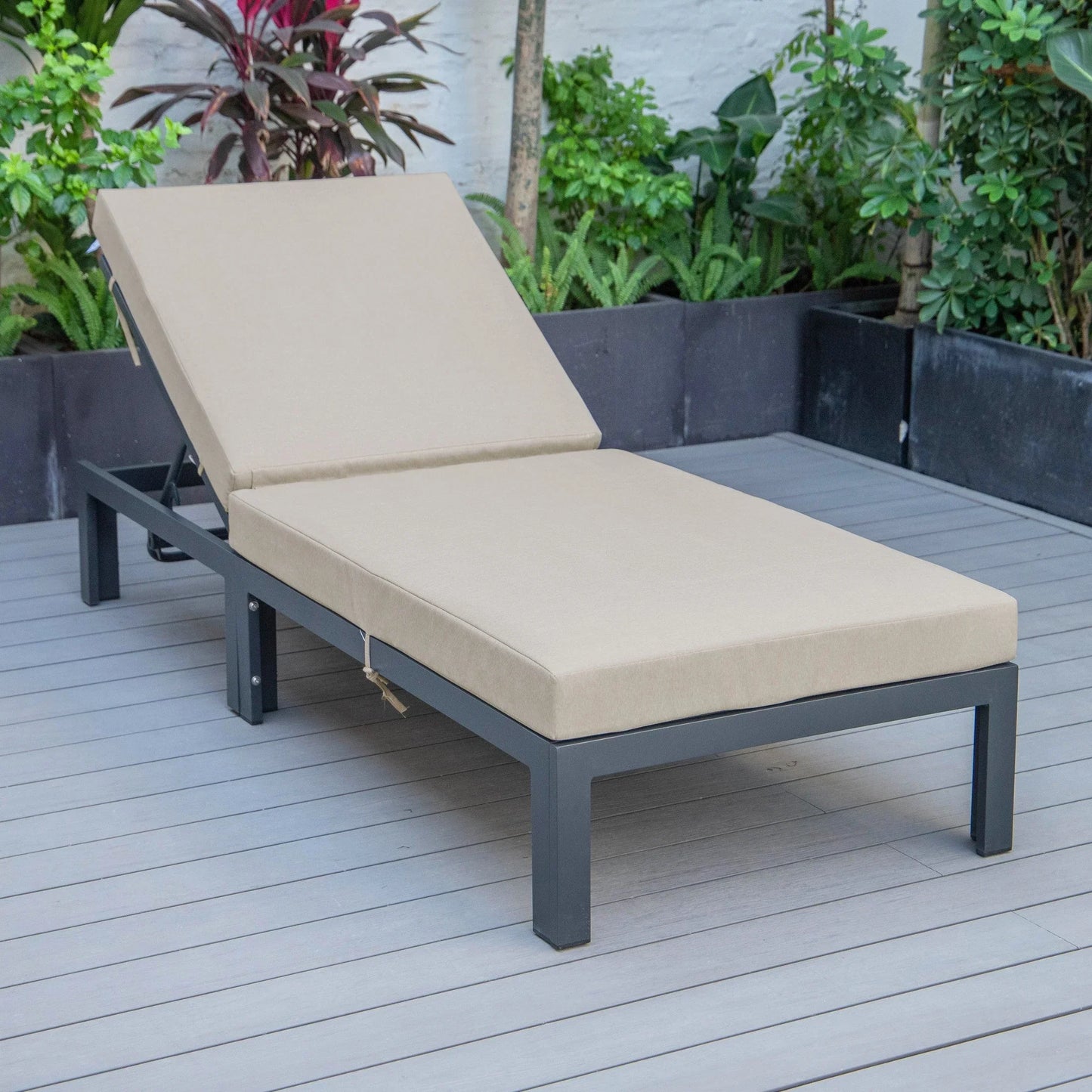 Chelsea Aluminum Outdoor Chaise Lounge Chair with Removable Cushions - Elax Furniture