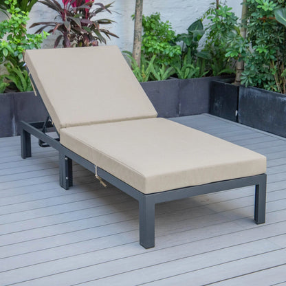 Chelsea Aluminum Outdoor Chaise Lounge Chair with Removable Cushions - Elax Furniture