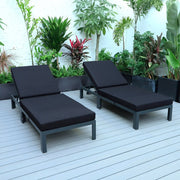 Chelsea Modern Outdoor Chaise Lounge Chair With Cushions Set of 2 - Elax Furniture