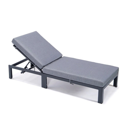 Chelsea Modern Outdoor Chaise Lounge Chair With Cushions Set of 2 - Elax Furniture