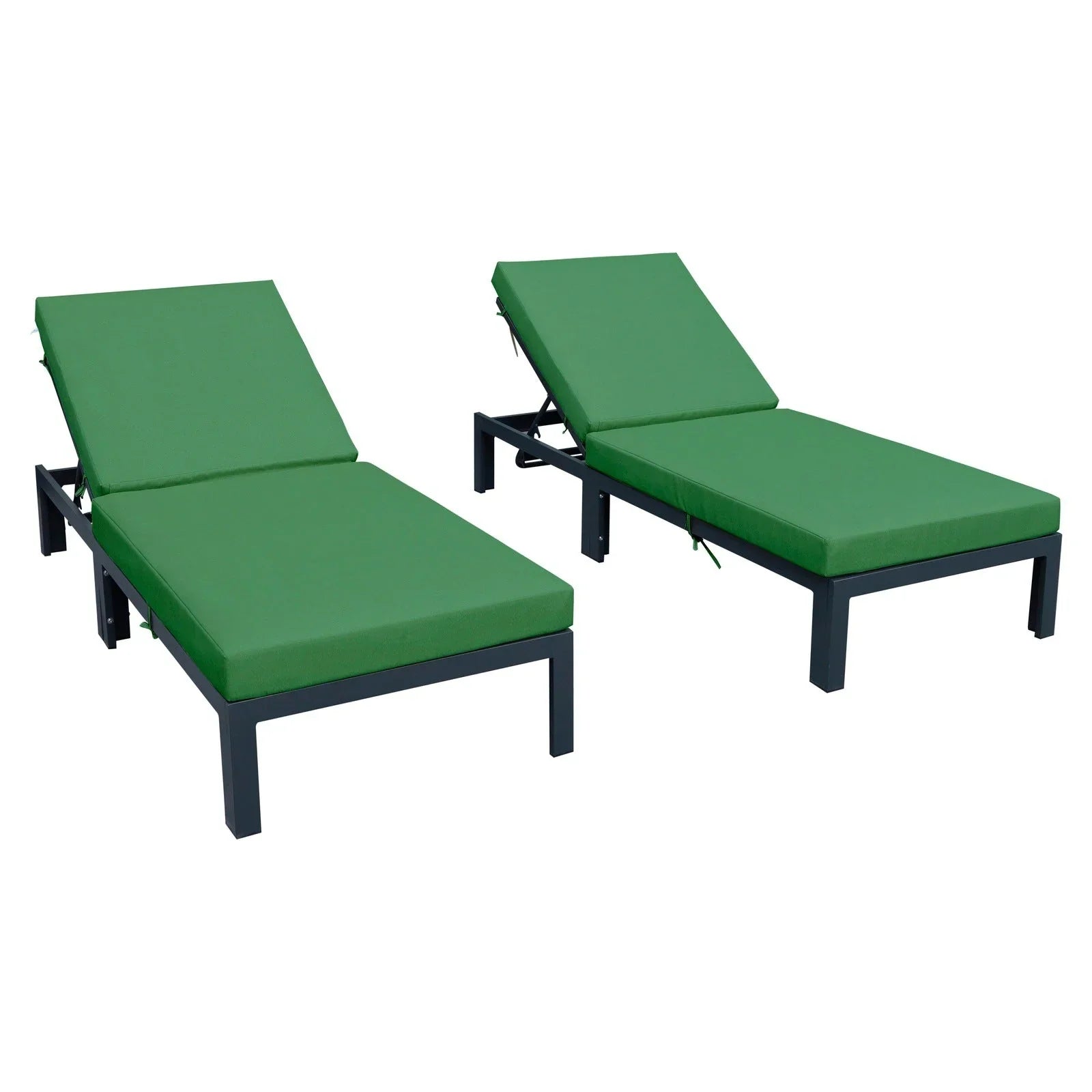 Chelsea Modern Outdoor Chaise Lounge Chair With Cushions Set of 2 - Elax Furniture