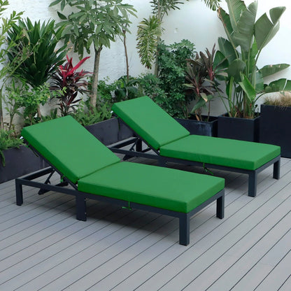 Chelsea Modern Outdoor Chaise Lounge Chair With Cushions Set of 2 - Elax Furniture