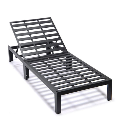 Chelsea Aluminum Outdoor Chaise Lounge Chair with Removable Cushions - Elax Furniture