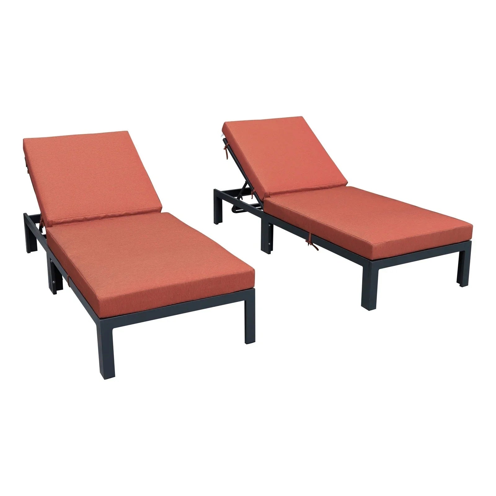 Chelsea Modern Outdoor Chaise Lounge Chair With Cushions Set of 2 - Elax Furniture