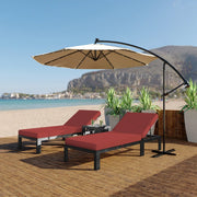 Chelsea Modern Outdoor Chaise Lounge Chair With Cushions Set of 2 - Elax Furniture
