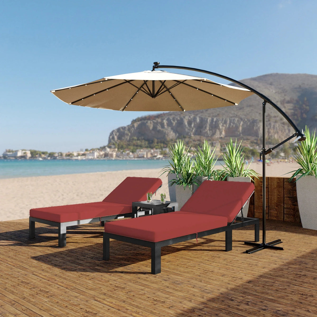 Chelsea Aluminum Outdoor Chaise Lounge Chair with Removable Cushions - Elax Furniture