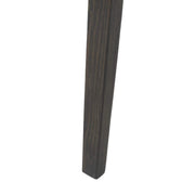 Clivo Modern Wooden Dining Chair Upholstered in Leather With Walnut Color Frame Dark Walnut Taupe Dining Chair Leisuremod