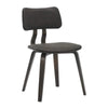 Clivo Modern Wooden Dining Chair Upholstered in Leather With Solid Wood Frame