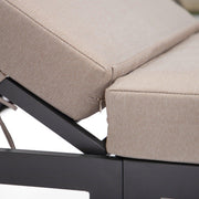 Chelsea Modern Outdoor Chaise Lounge With Side Table & Cushions Set of Two - Elax Furniture