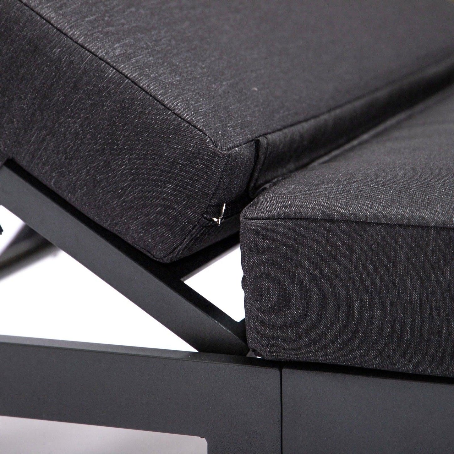 Chelsea Modern Outdoor Chaise Lounge With Side Table & Cushions Set of Two - Elax Furniture