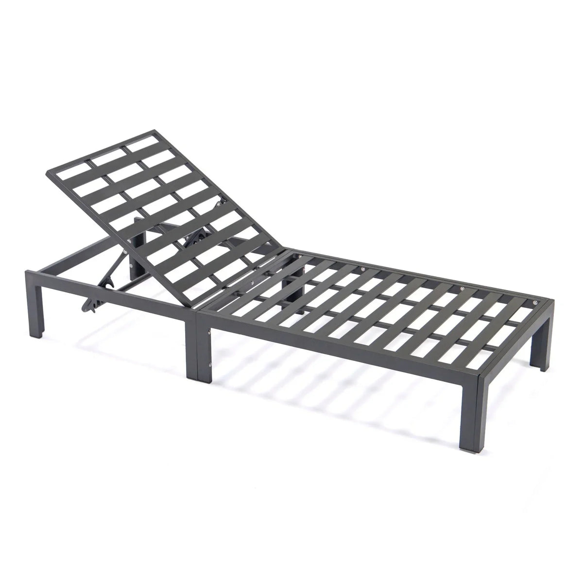 Chelsea Modern Outdoor Chaise Lounge With Side Table & Cushions Set of Two - Elax Furniture