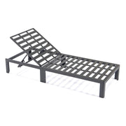 Chelsea Modern Outdoor Chaise Lounge With Side Table & Cushions Set of Two - Elax Furniture