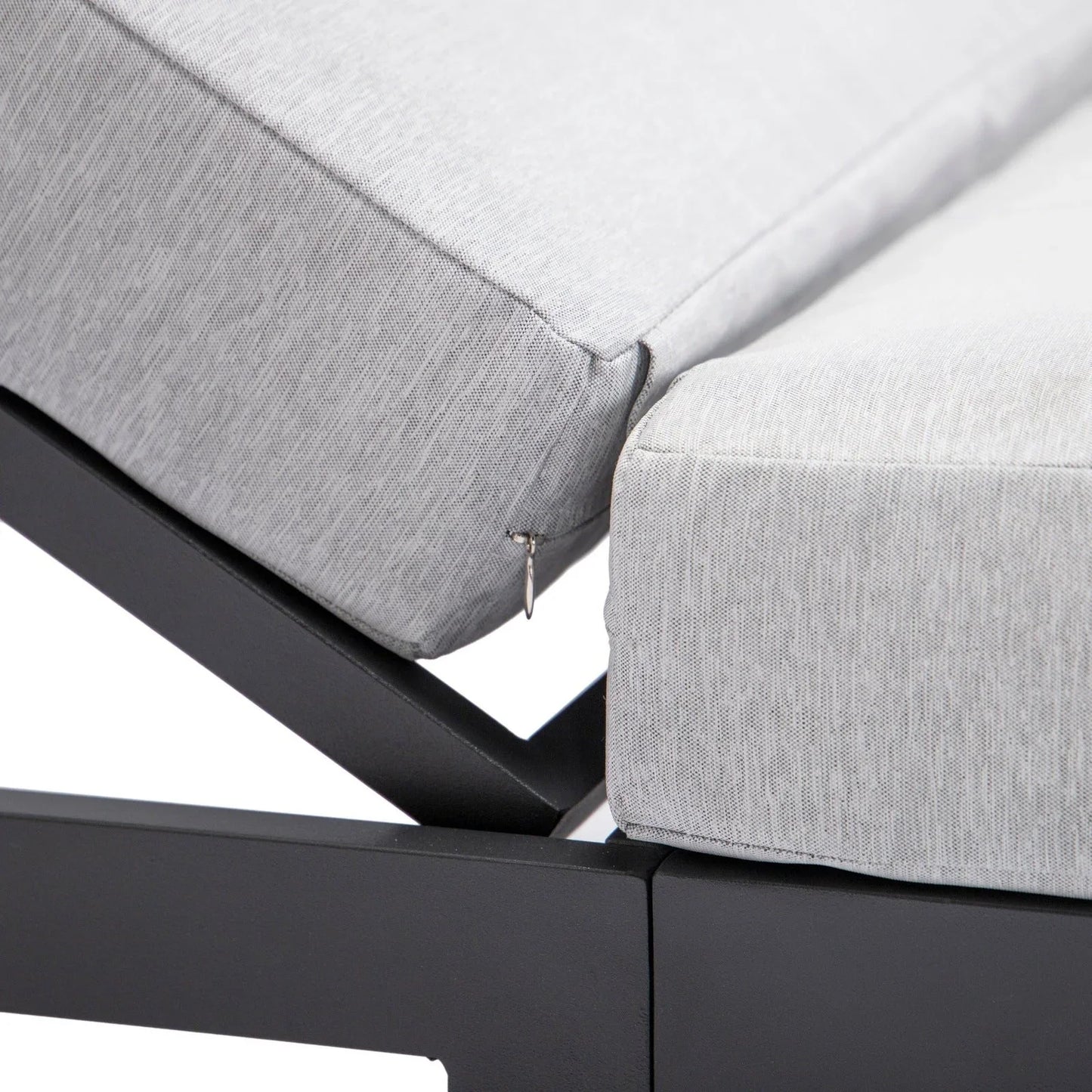 Chelsea Modern Outdoor Chaise Lounge With Side Table & Cushions Set of Two - Elax Furniture