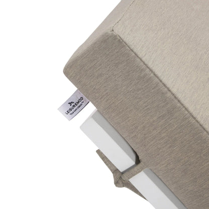 Chelsea Modern Outdoor White Chaise Lounge With Side Table & Cushions Set of Two - Elax Furniture