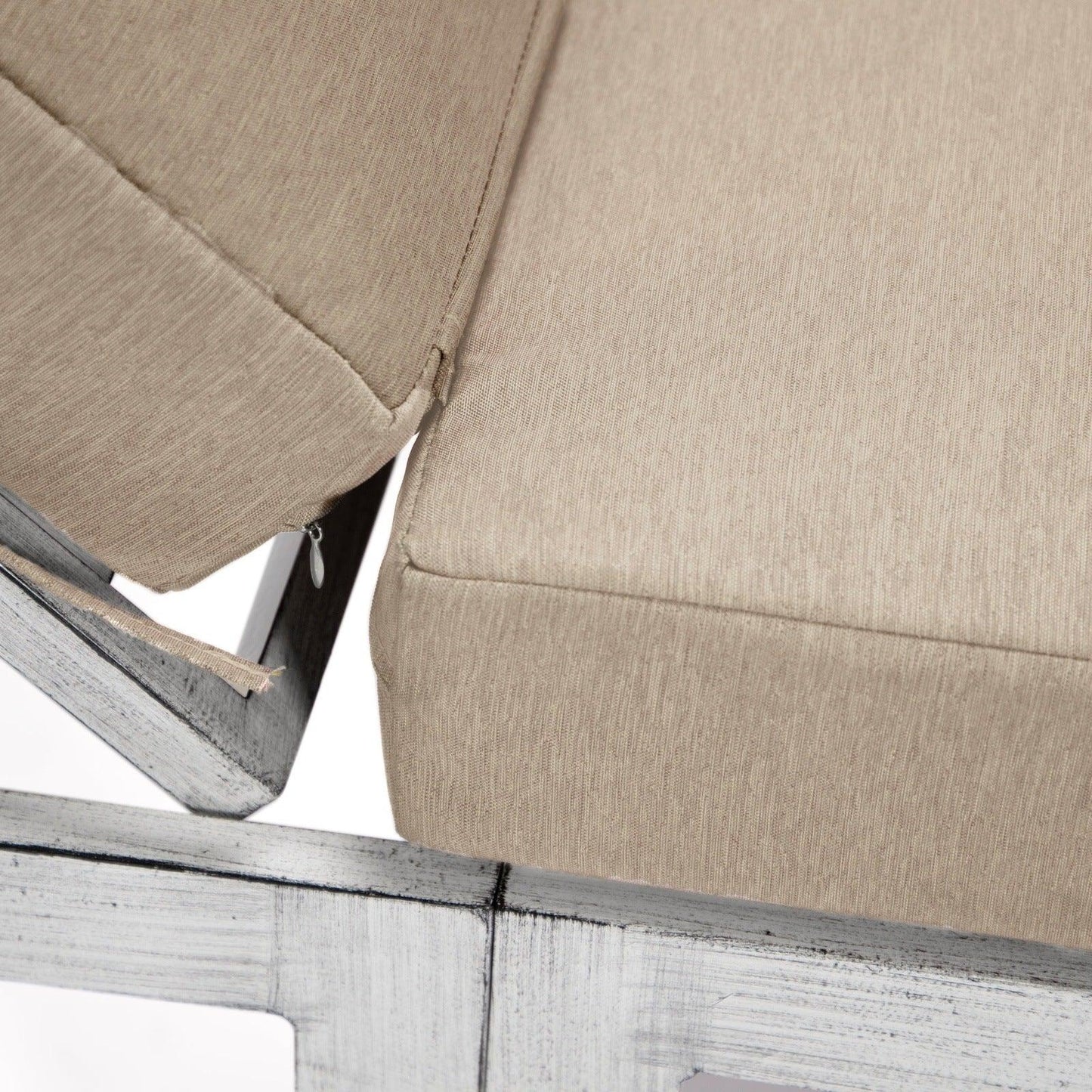 Chelsea Modern Outdoor Weathered Grey Chaise Lounge With Side Table & Cushions Set of Two - Elax Furniture