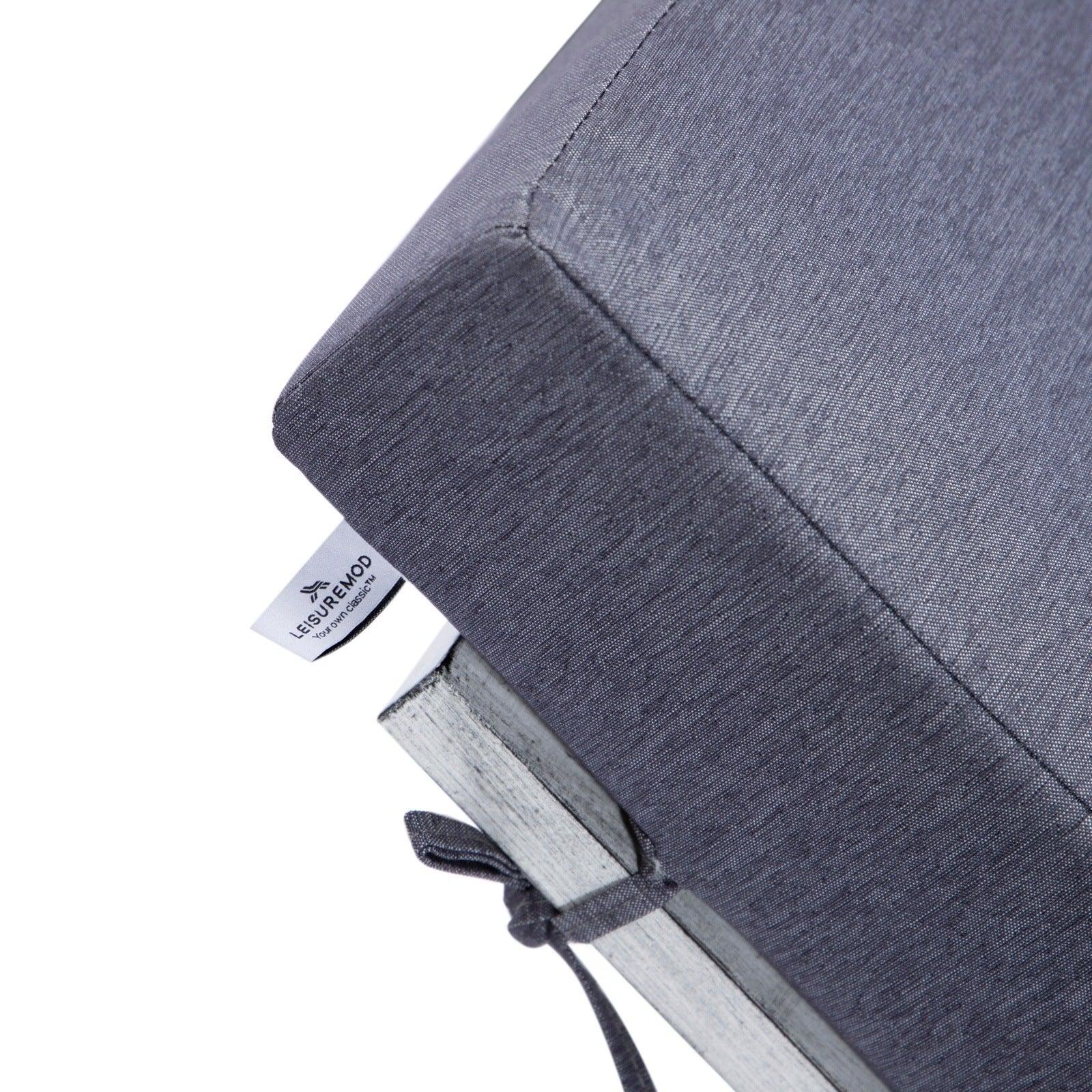 Chelsea Modern Outdoor Weathered Grey Chaise Lounge With Side Table & Cushions Set of Two - Elax Furniture