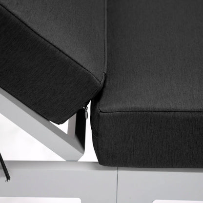 Chelsea Modern Outdoor White Chaise Lounge Chair With Cushions Set of 2 - Elax Furniture