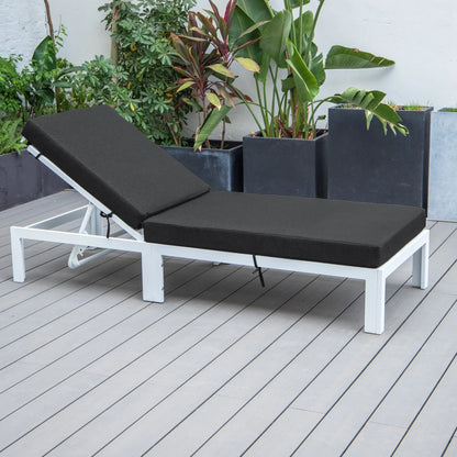 Chelsea Aluminum Outdoor Chaise Lounge Chair with Removable Cushions - Elax Furniture
